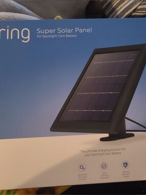 Ring Super Solar Panel, 5W, Barrel Plug Connector - for Spotlight Cam Battery an